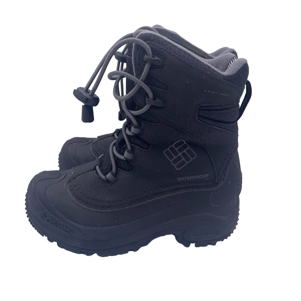 Columbia 200G Insulated Waterproof Snow Winter Boots Tall Black Youth Kids 2